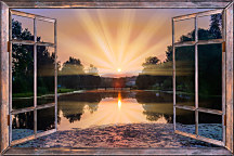 obraz na stenu pohľad z okna rieka river window